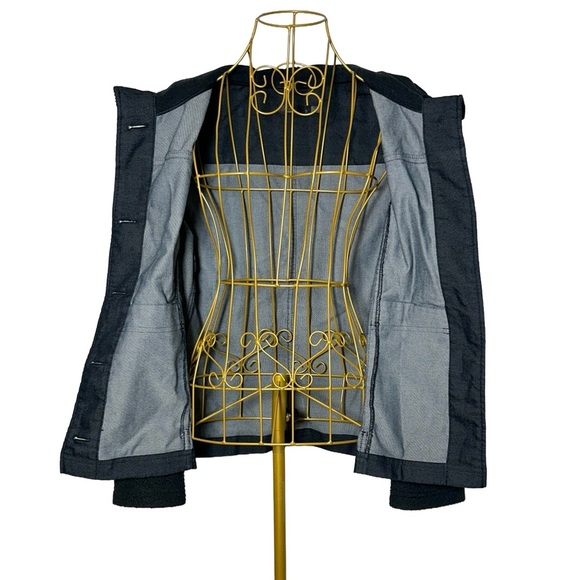 Prana Mixed Media Toni Jacket in Dark Indigo with Warm Arms in Black & Hoodie, S - Picture 7 of 16